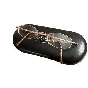 Guess By Marciano eye glass case with glasses